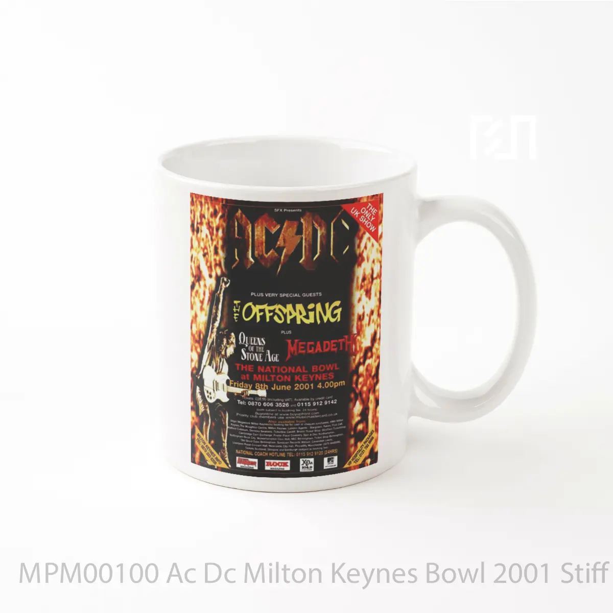 Mug Ac Dc Milton Keynes Bowl 2001 Stiff Upper Lip Tour MPM00100