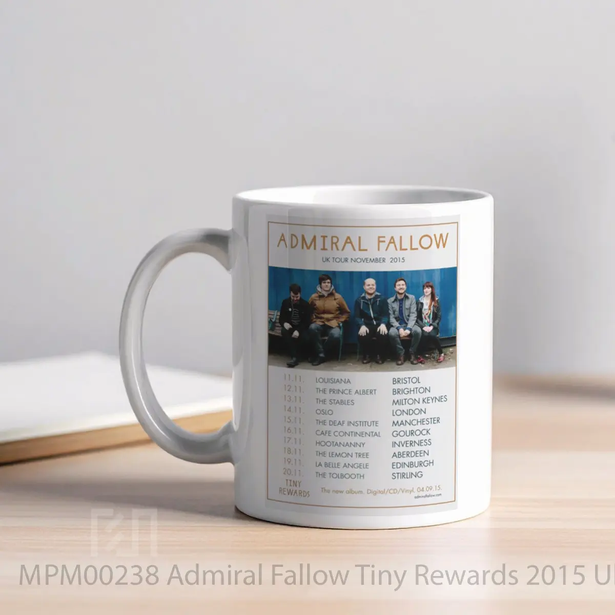 Mug Admiral Fallow Tiny Rewards 2015 Uk Tour MPM00238 - All-side / Desain