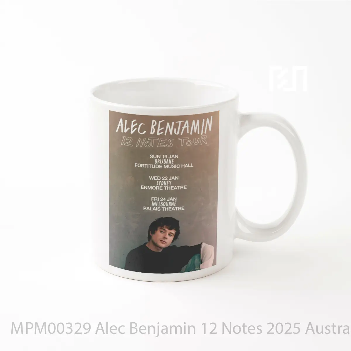 Mug Alec Benjamin 12 Notes 2025 Australian Tour MPM00329
