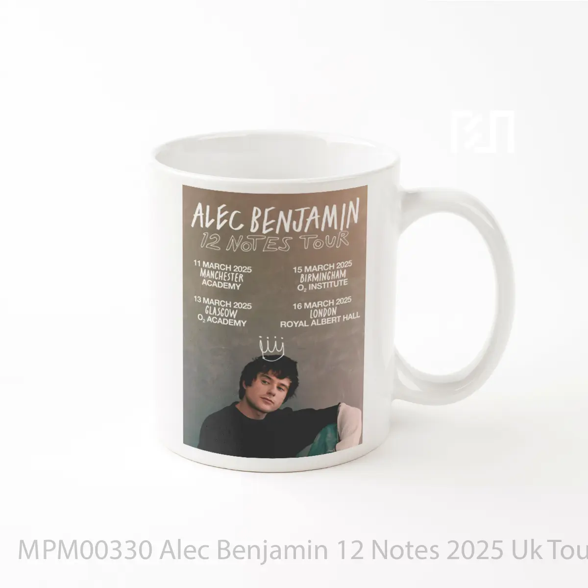 Mug Alec Benjamin 12 Notes 2025 Uk Tour MPM00330
