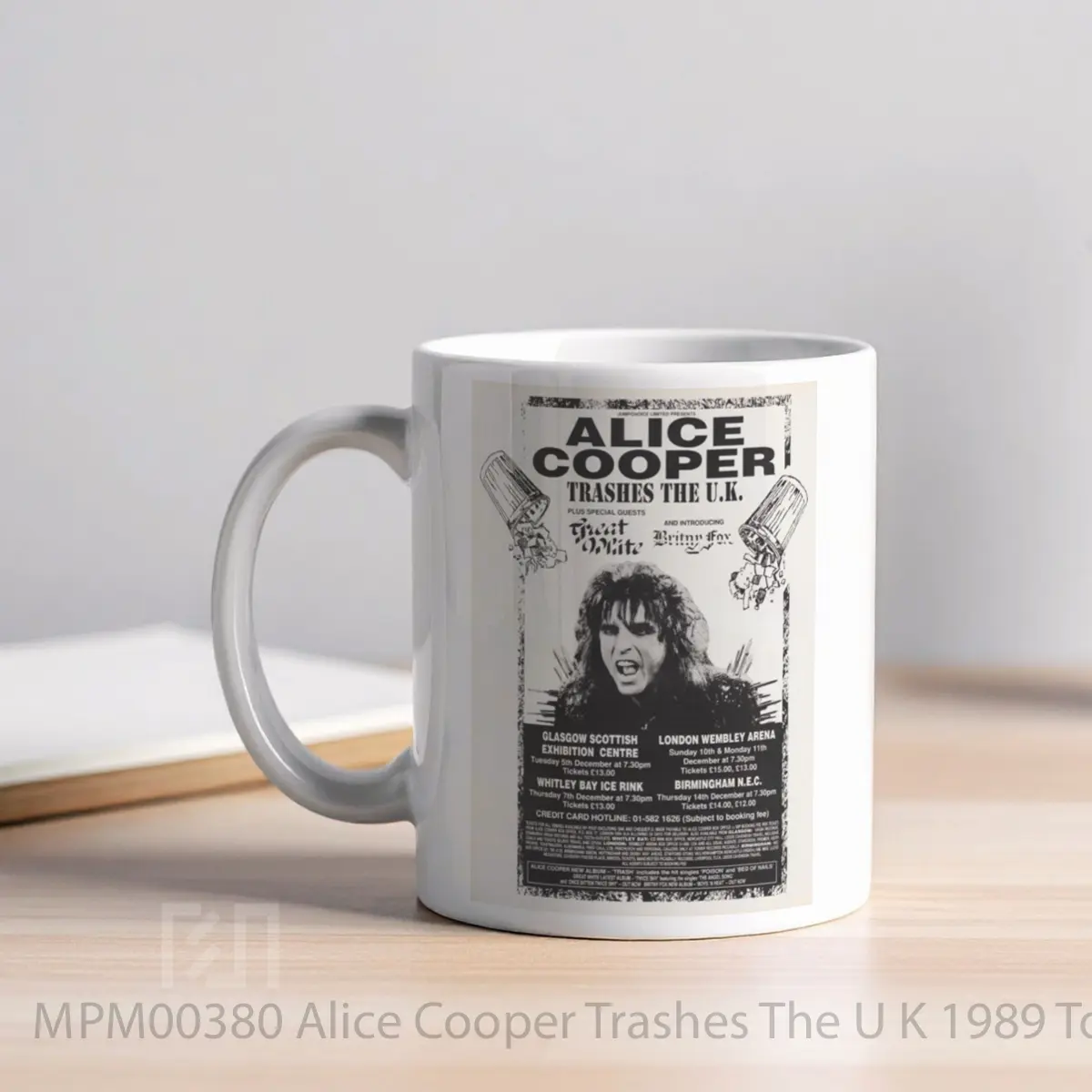 Mug Alice Cooper Trashes The U K 1989 Tour MPM00380 - All-side / Desain