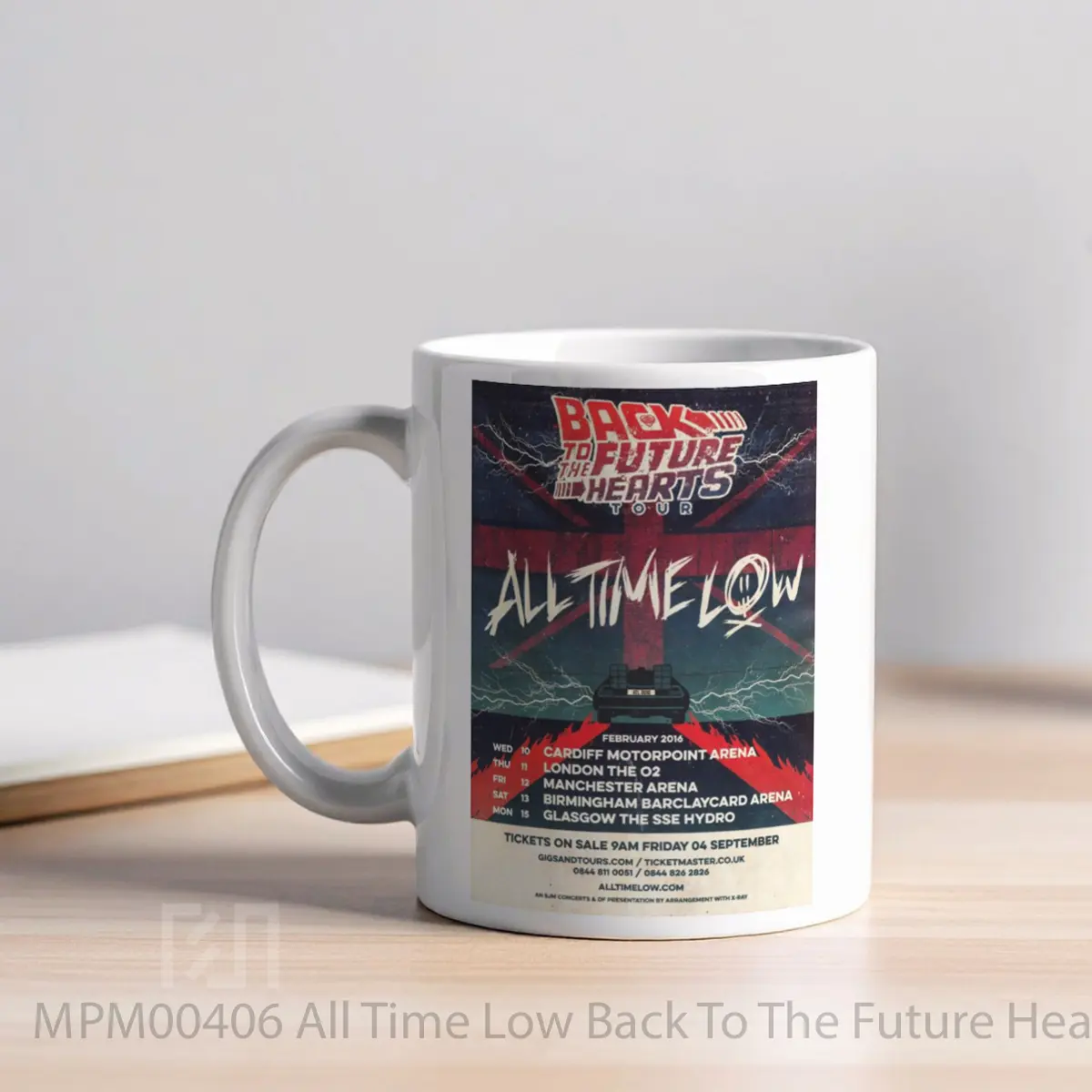 Mug All Time Low Back To The Future Hearts 2016 Uk Tou MPM00406 - All-side / Desain