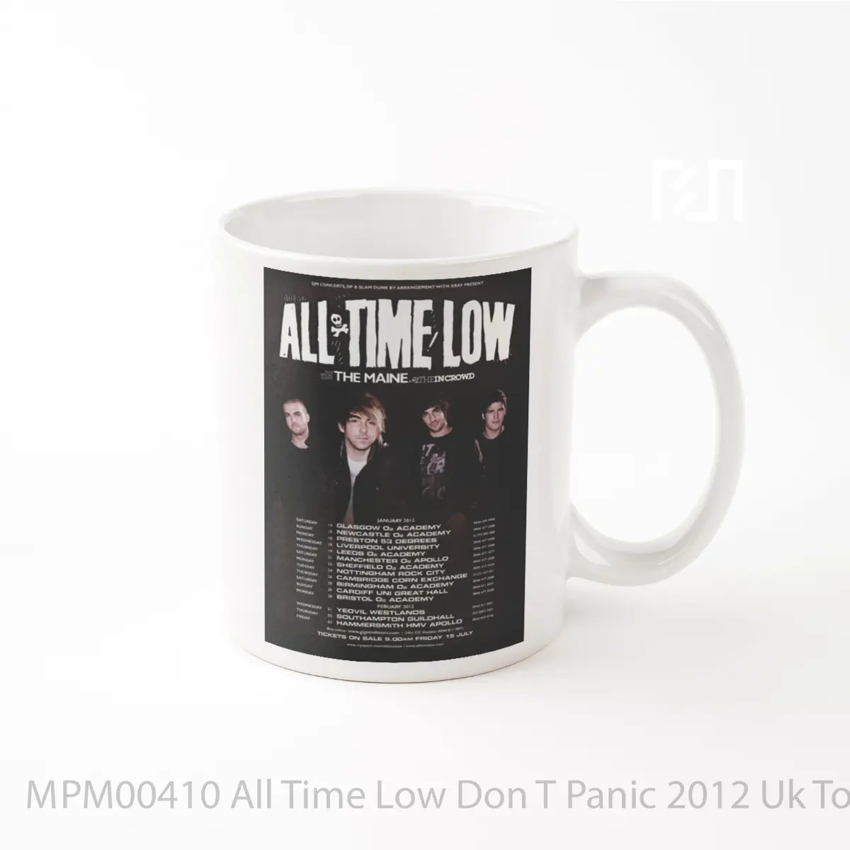 Mug All Time Low Don T Panic 2012 Uk Tour MPM00410
