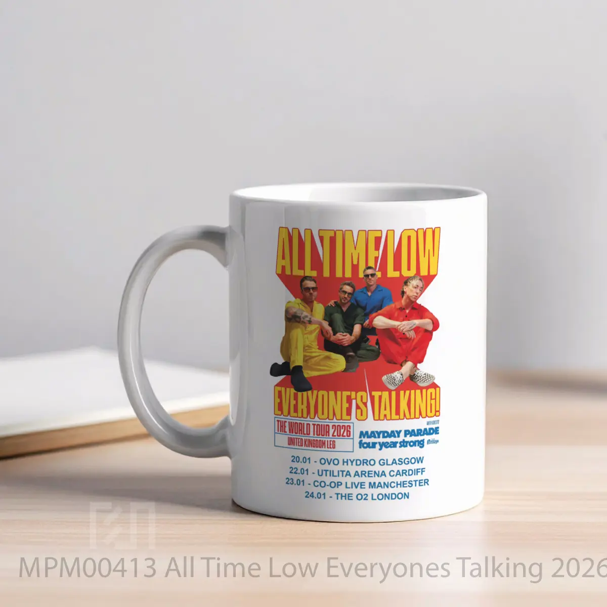 Mug All Time Low Everyones Talking 2026 Uk Arena Tour MPM00413 - All-side / Desain