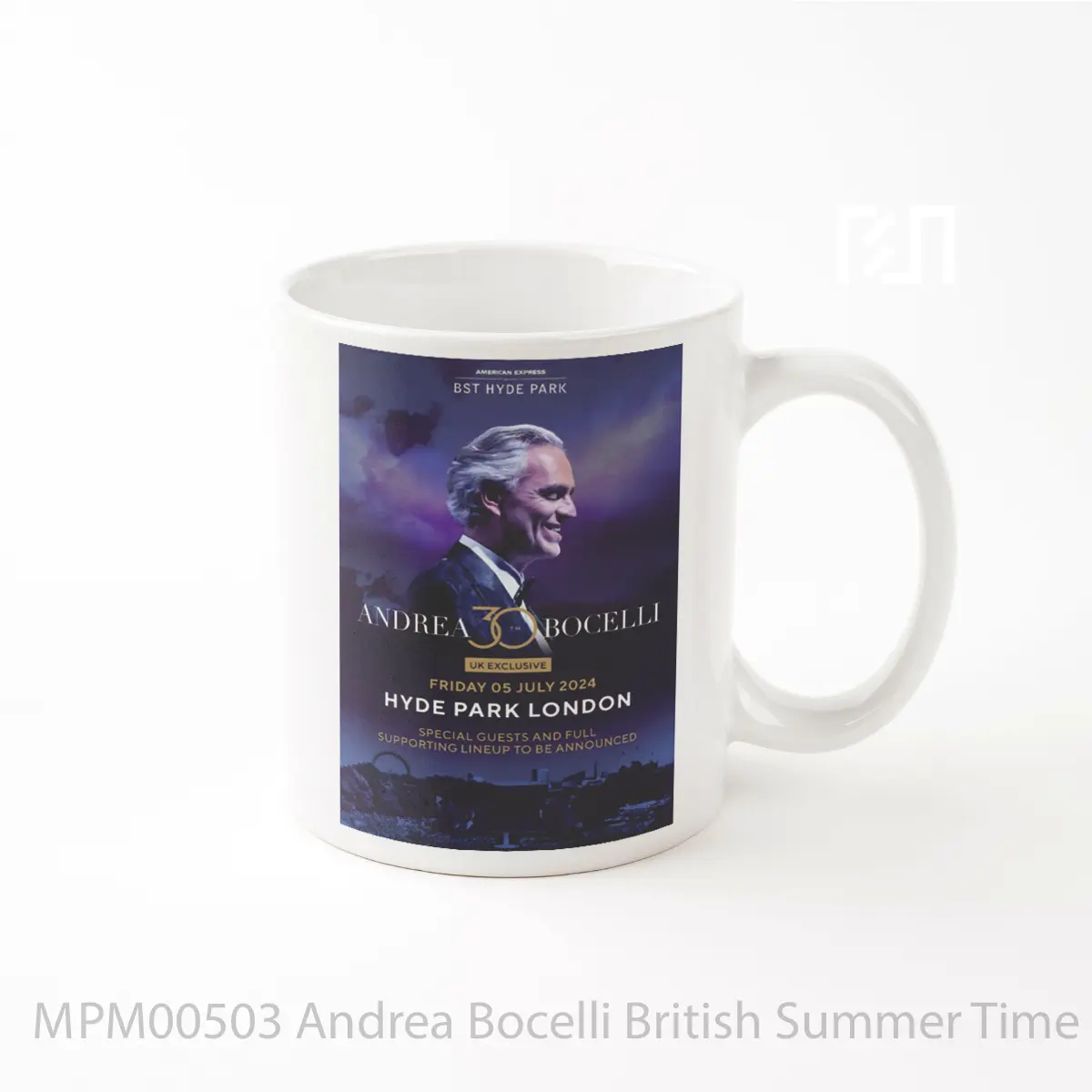 Mug Andrea Bocelli British Summer Time Festival Bst London Hyde Park 5 July 2024 MPM00503