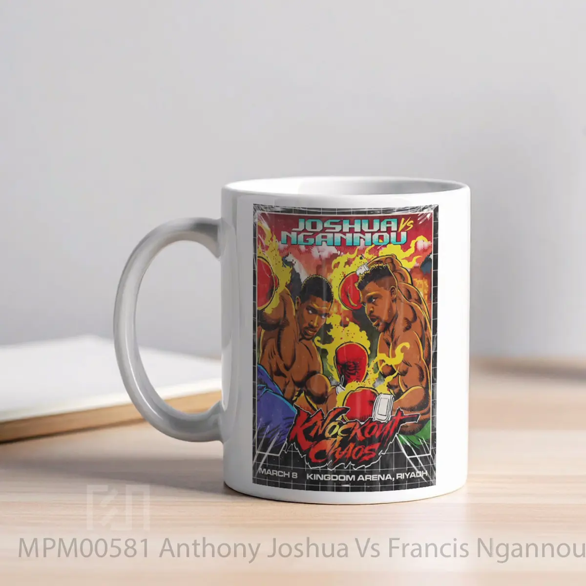 Mug Anthony Joshua Vs Francis Ngannou Riyadh Saudi Arabia Fight MPM00581 - All-side / Desain