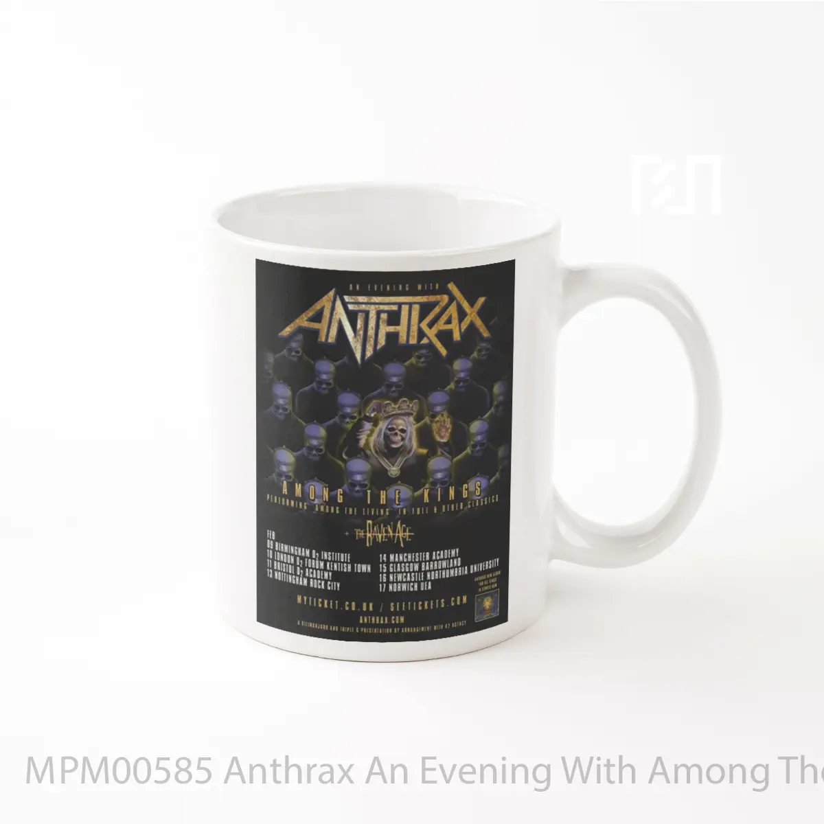 Mug Anthrax An Evening With Among The Kings 2017 Uk Tour MPM00585