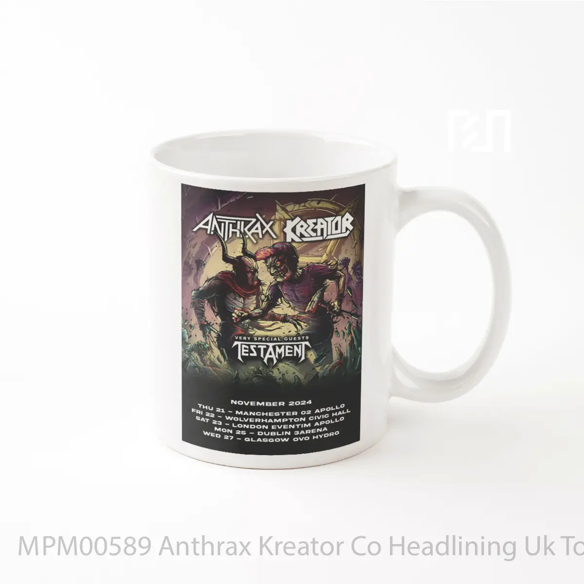 Mug Anthrax Kreator Co Headlining Uk Tour November 2024 MPM00589