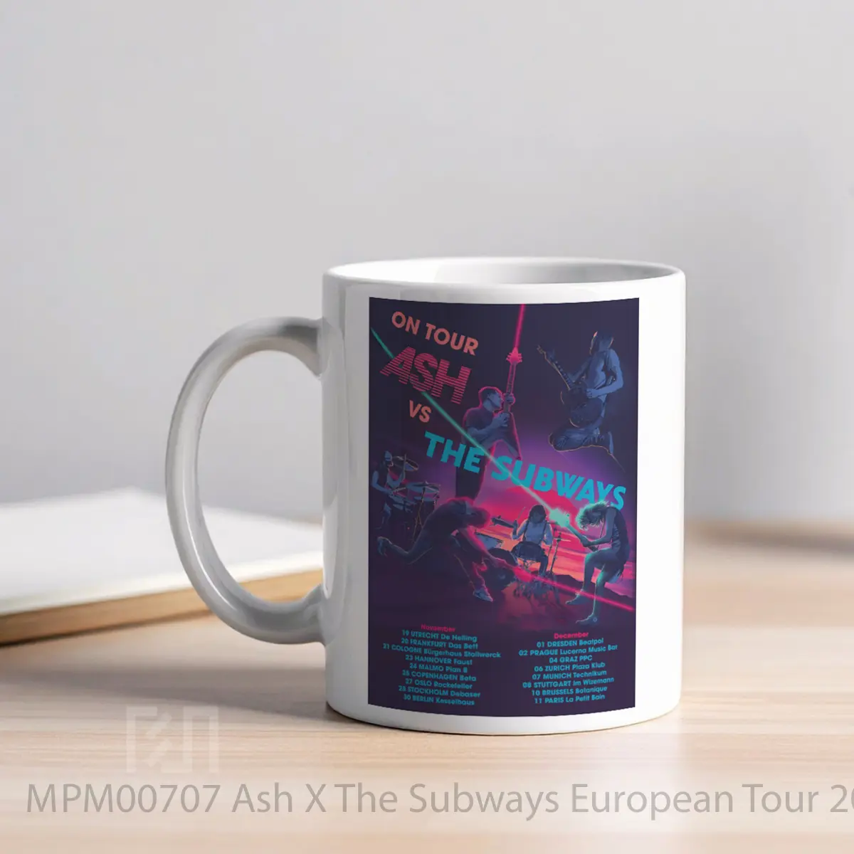Mug Ash X The Subways European Tour 2023 MPM00707 - All-side / Desain