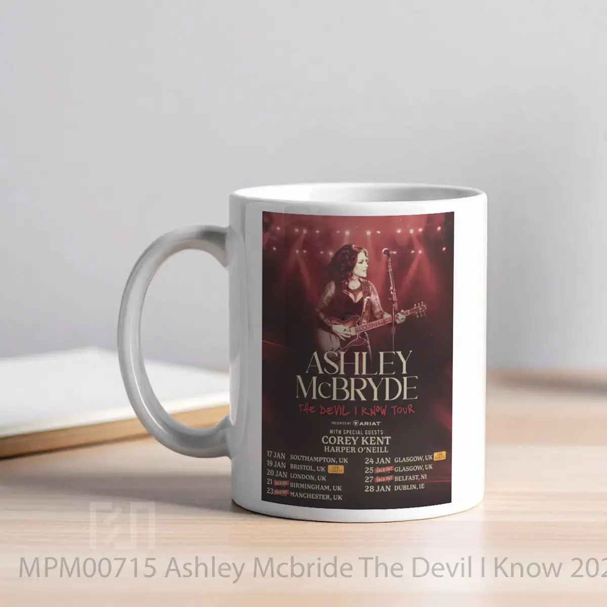 Mug Ashley Mcbride The Devil I Know 2024 Sold Out Tou MPM00715 - All-side / Desain