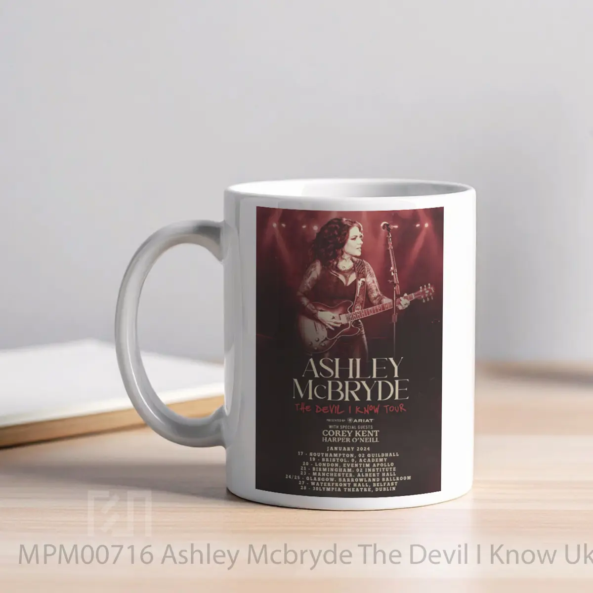 Mug Ashley Mcbryde The Devil I Know Uk Ireland Tour 2024 MPM00716 - All-side / Desain