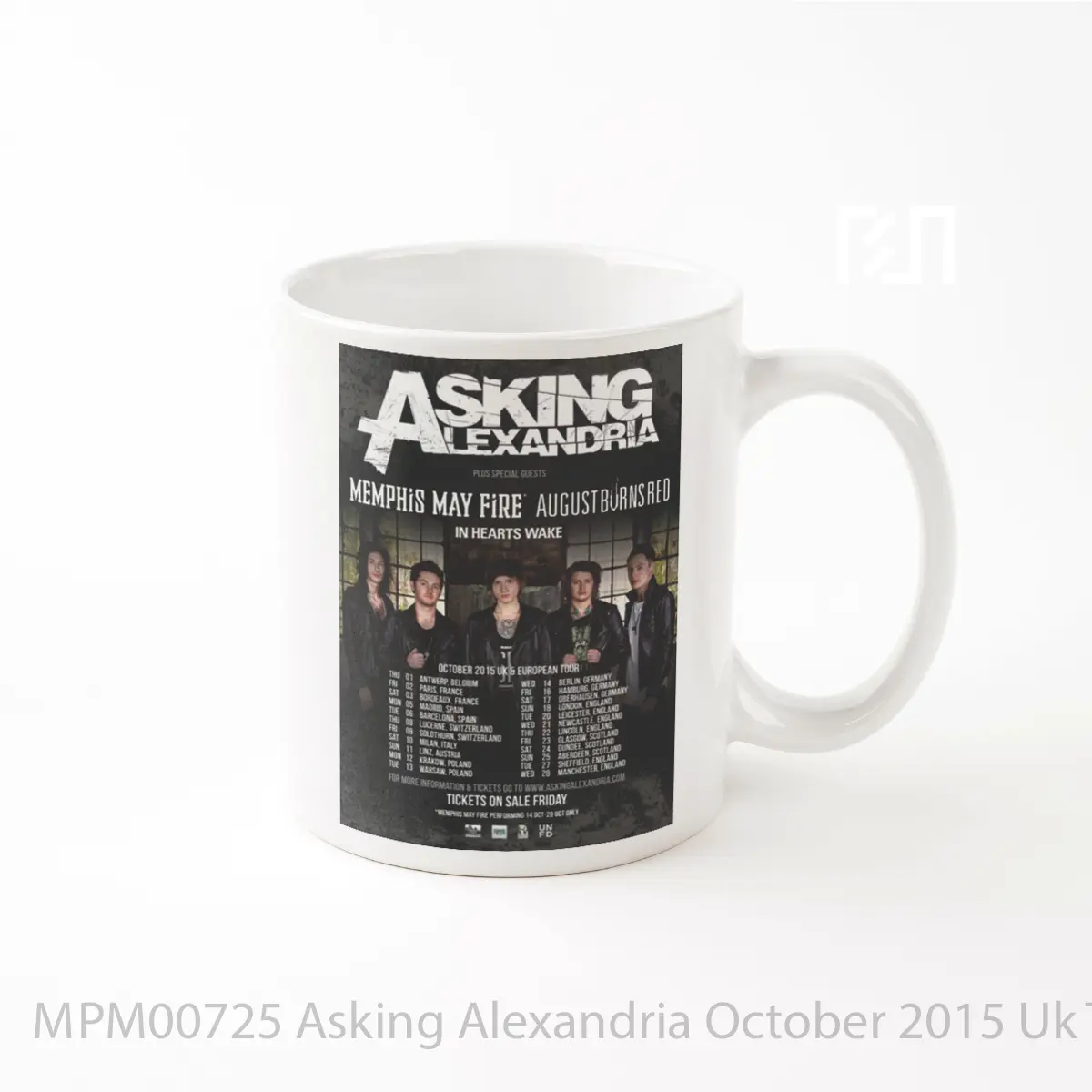 Mug Asking Alexandria October 2015 Uk Tour MPM00725