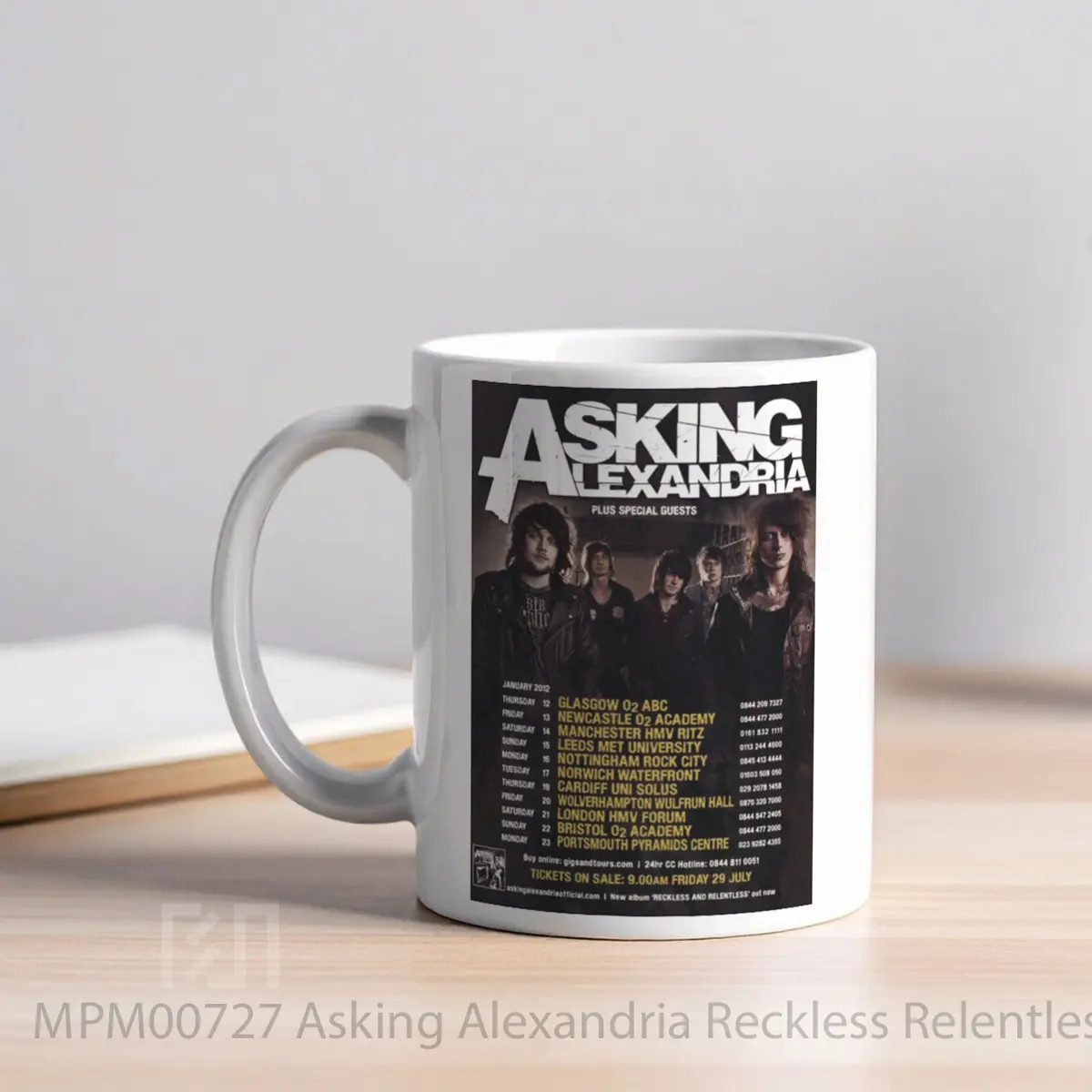 Mug Asking Alexandria Reckless Relentless 2012 Uk To MPM00727 - All-side / Desain