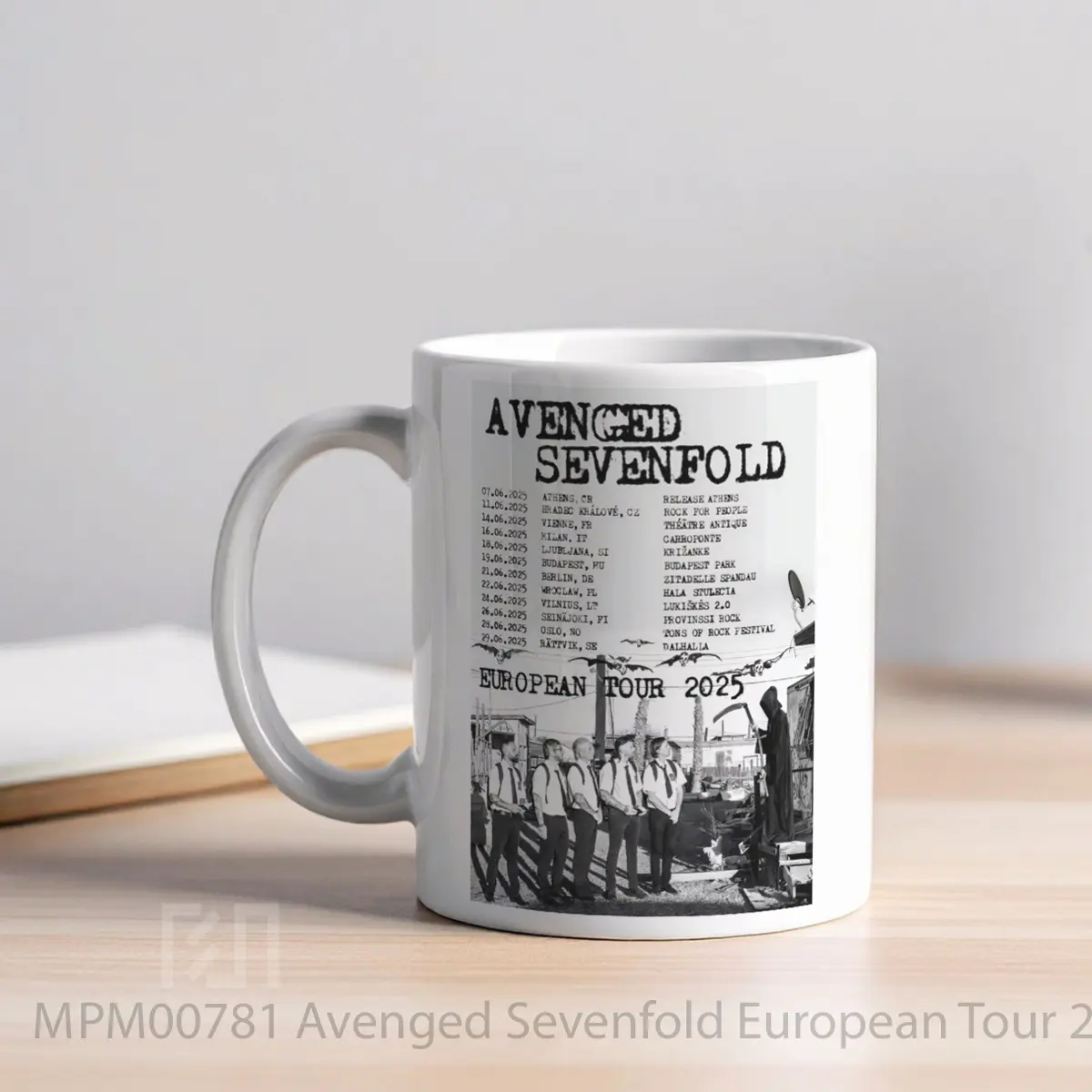 Mug Avenged Sevenfold European Tour 2025 MPM00781 - All-side / Desain