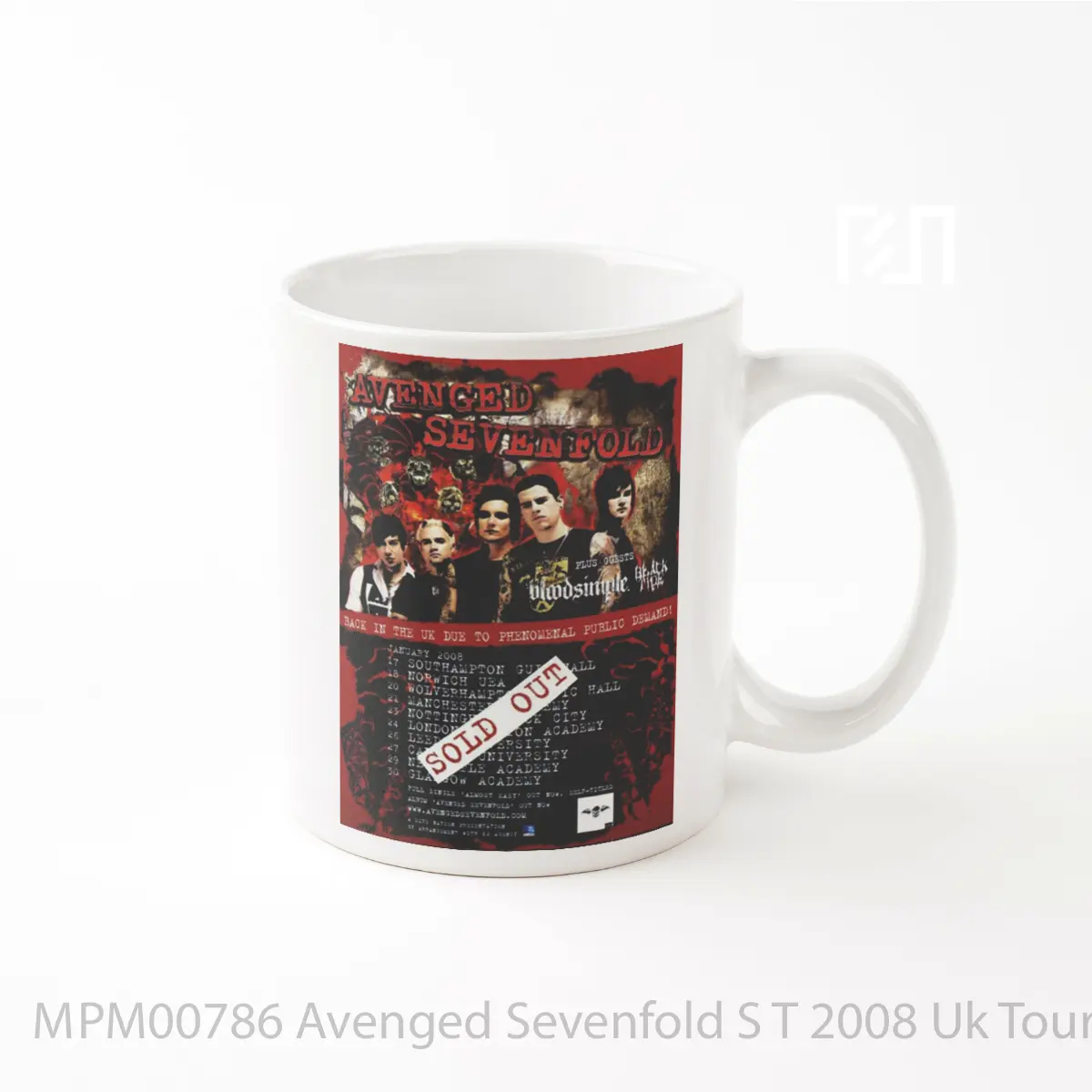 Mug Avenged Sevenfold S T 2008 Uk Tour MPM00786