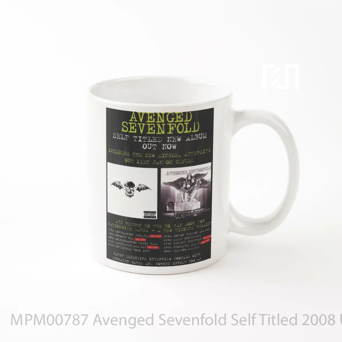 Mug Avenged Sevenfold Self Titled 2008 Uk Tour MPM00787