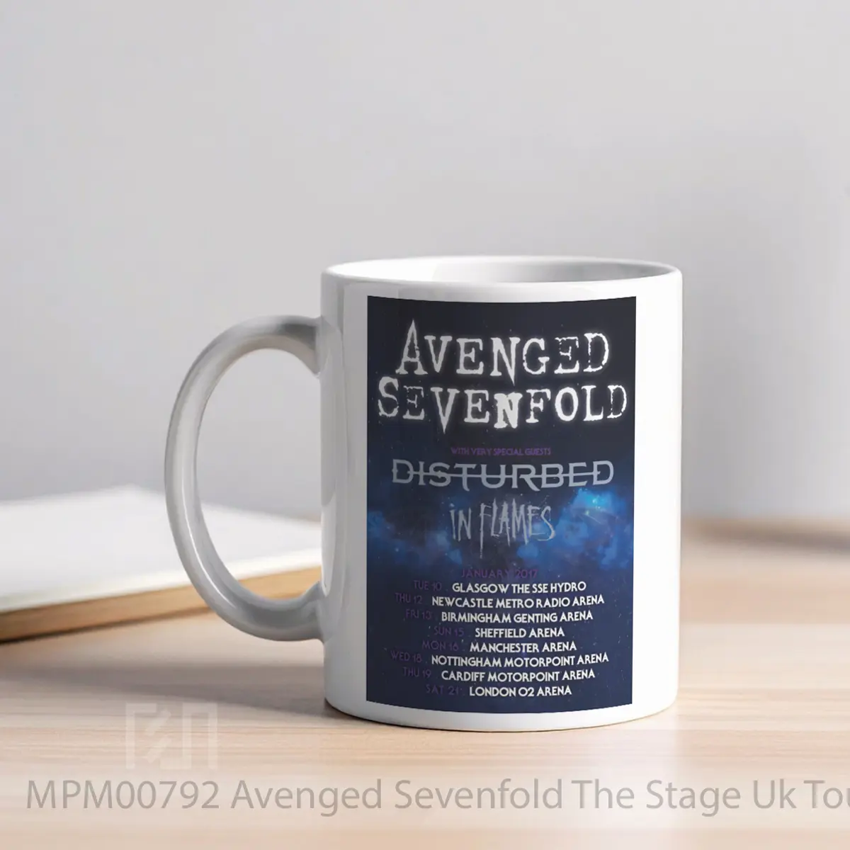Mug Avenged Sevenfold The Stage Uk Tour 2017 With Disturbed In Flames MPM00792 - All-side / Desain