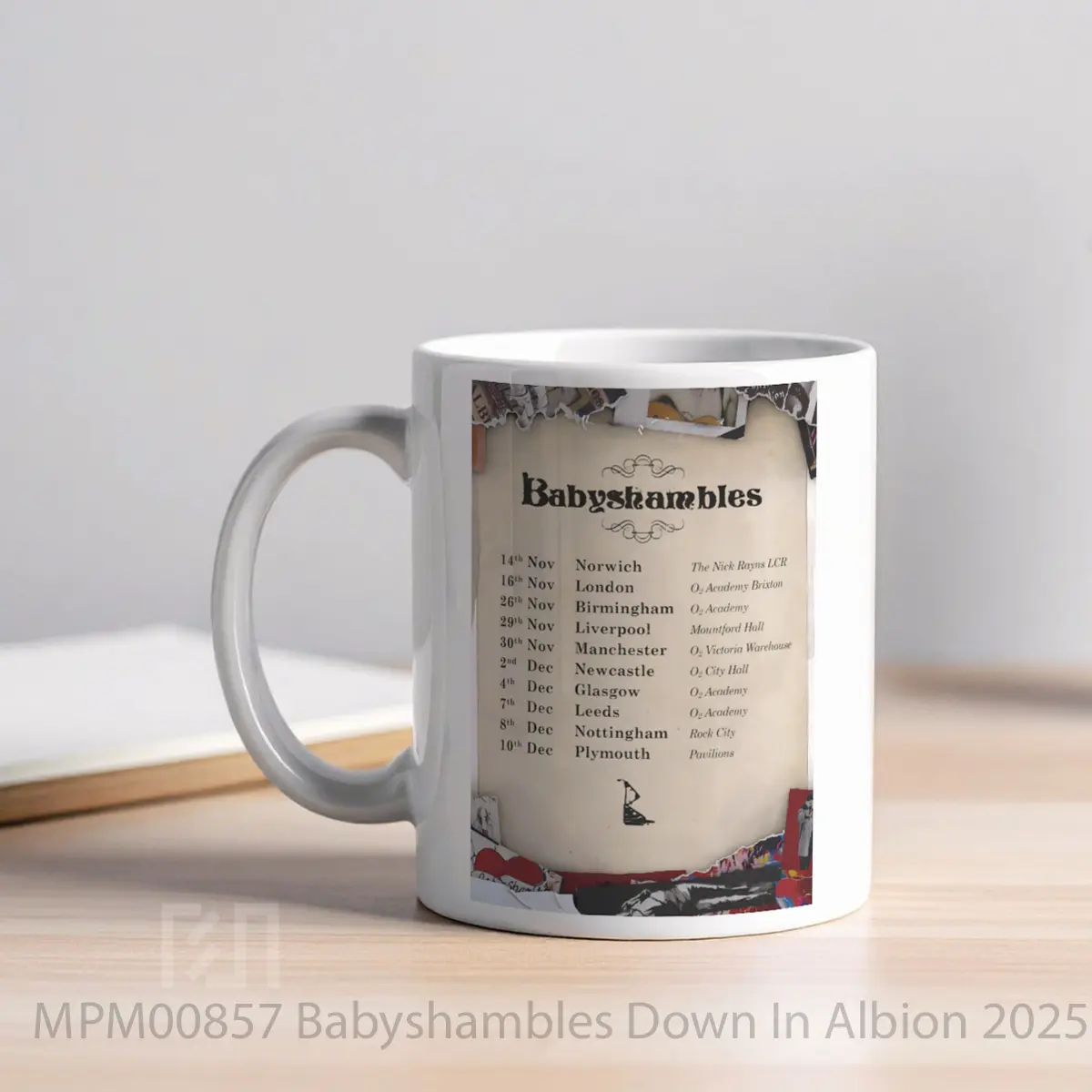 Mug Babyshambles Down In Albion 2025 Live Uk Tour Post 1 MPM00857 - All-side / Desain