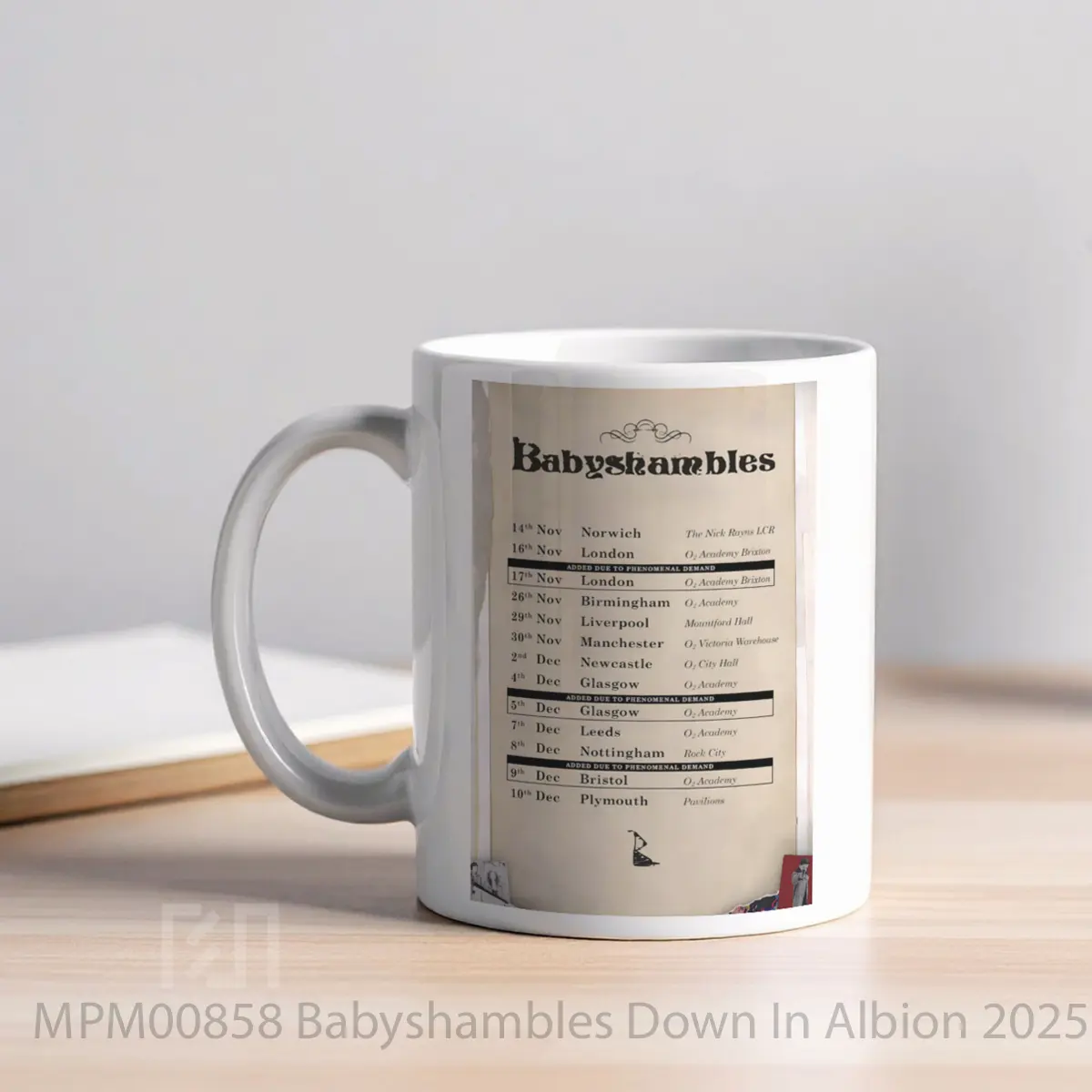 Mug Babyshambles Down In Albion 2025 Live Uk Tour Post MPM00858 - All-side / Desain