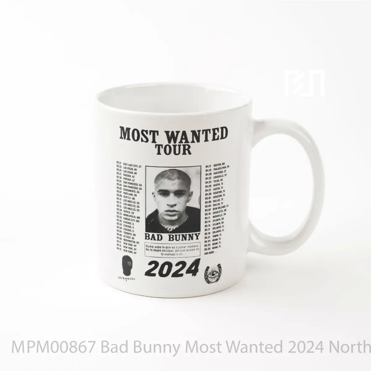 Mug Bad Bunny Most Wanted 2024 North American Tour Pos MPM00867