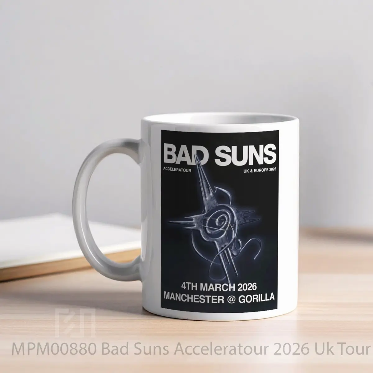 Mug Bad Suns Acceleratour 2026 Uk Tour Manchester Gorilla MPM00880 - All-side / Desain