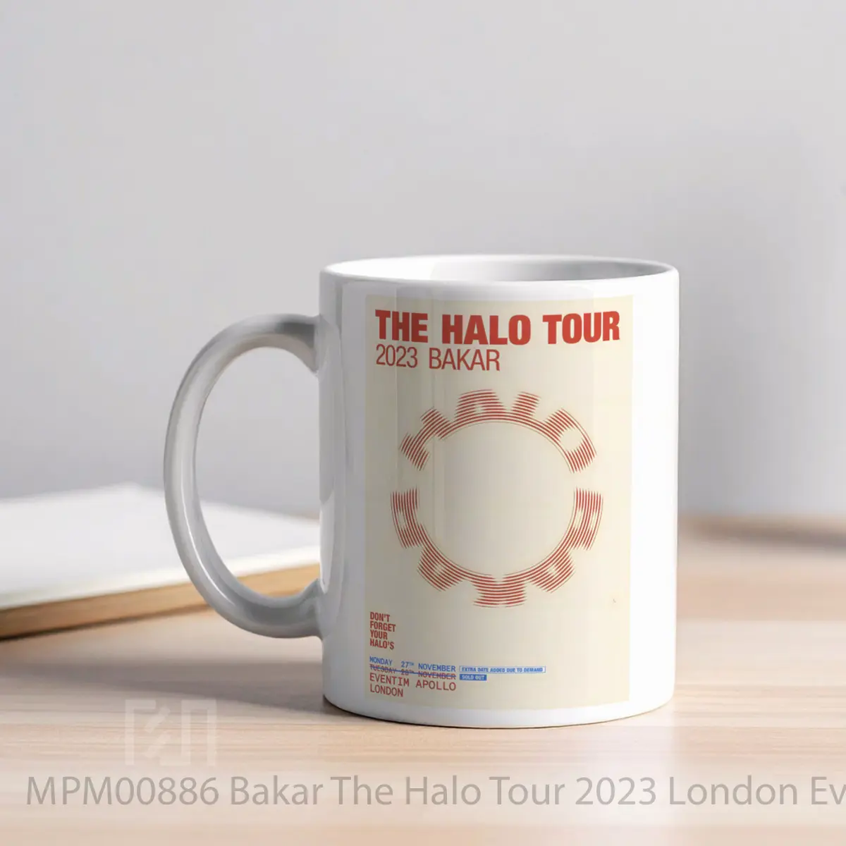 Mug Bakar The Halo Tour 2023 London Eventim Apollo MPM00886 - All-side / Desain