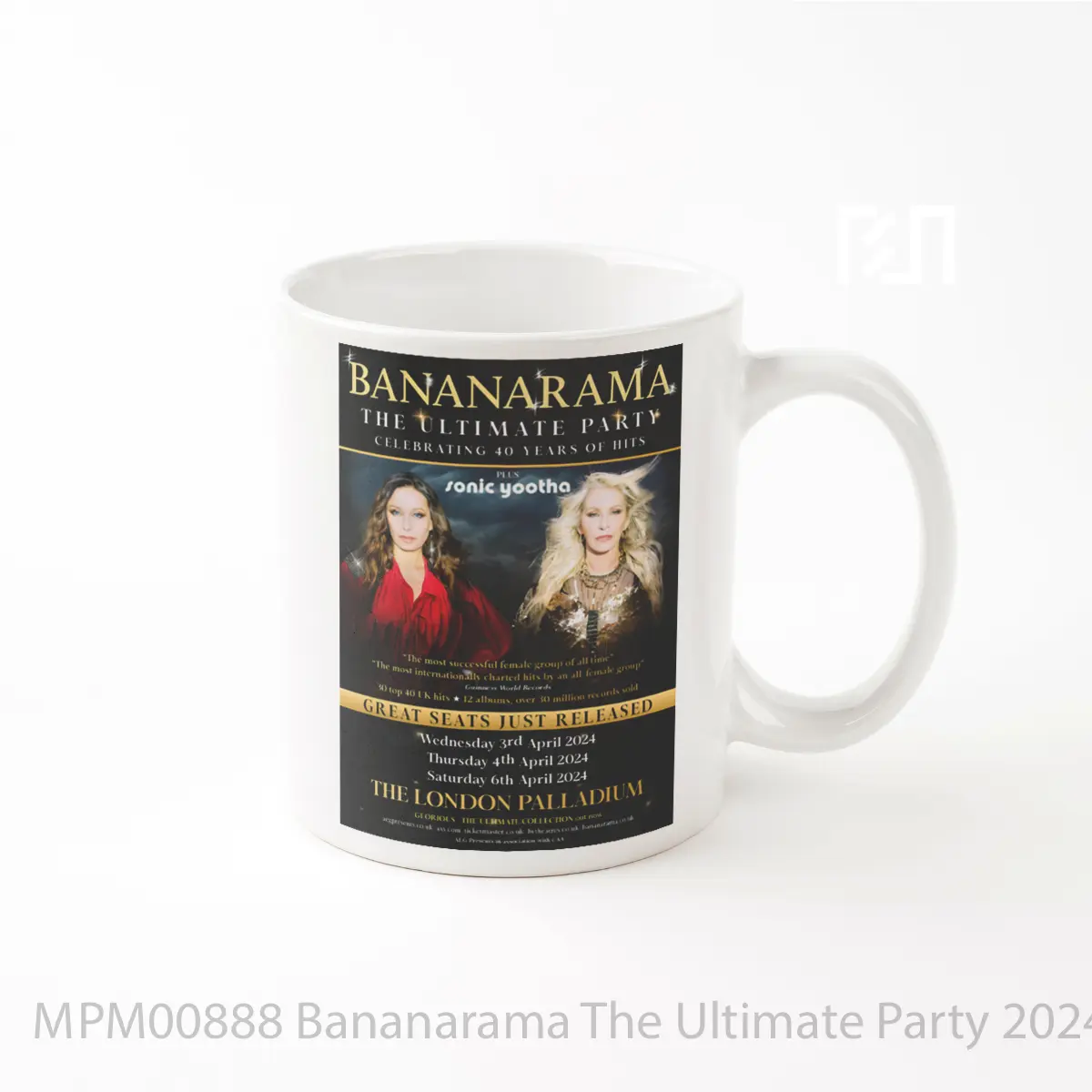 Mug Bananarama The Ultimate Party 2024 Tour London Palladium MPM00888