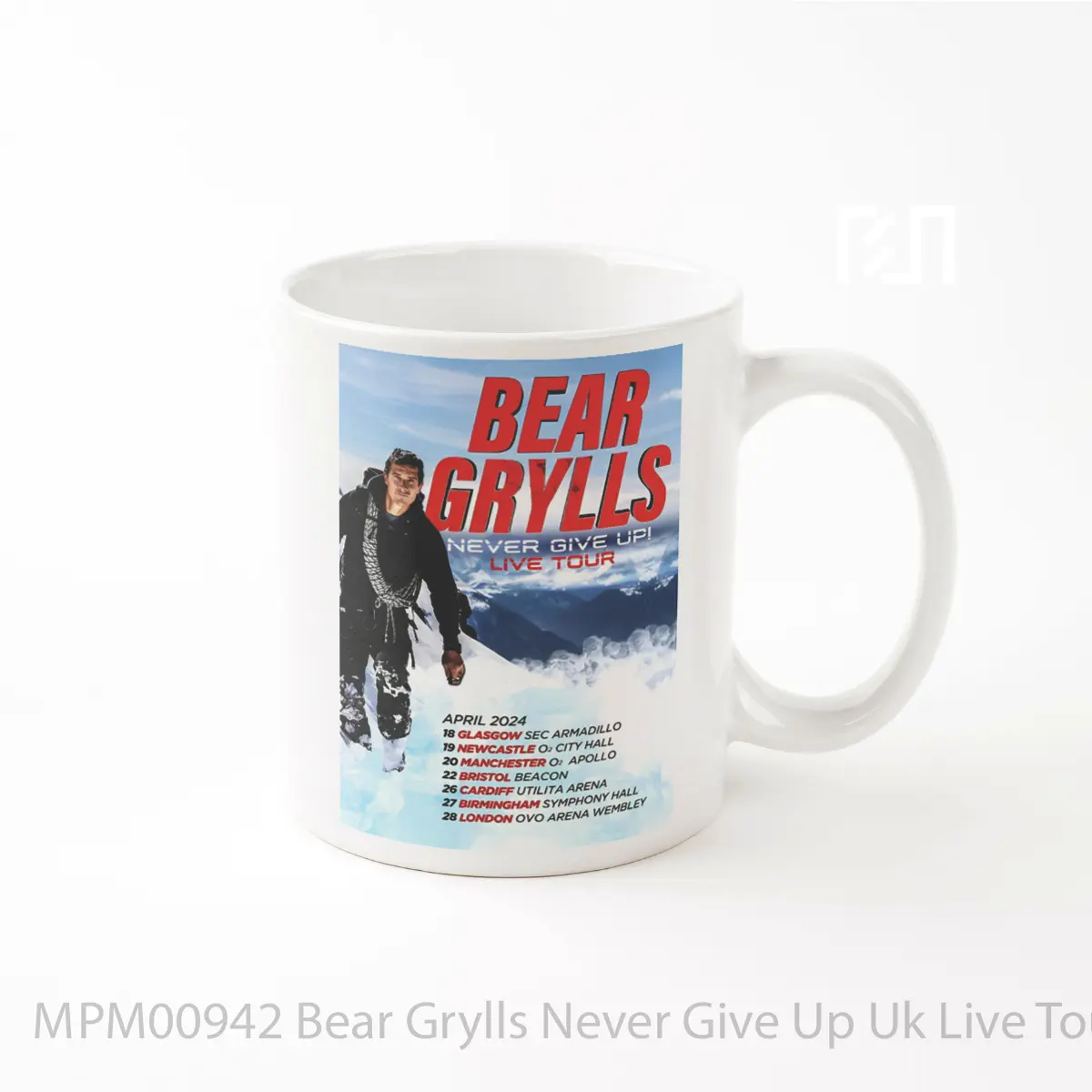 Mug Bear Grylls Never Give Up Uk Live Tour 2024 MPM00942