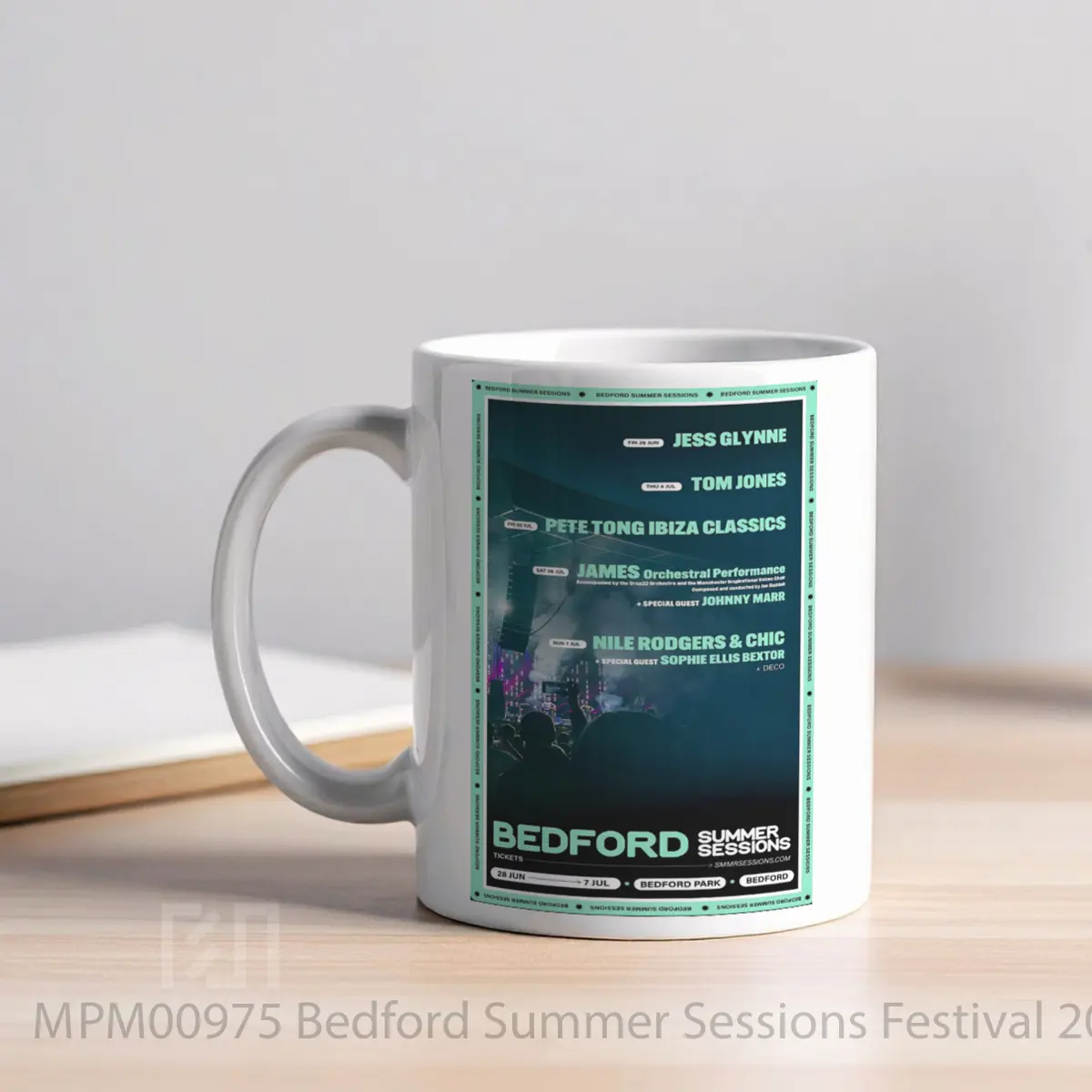 Mug Bedford Summer Sessions Festival 2024 Jess Glynne Tom Jones Pete Tong Nile Rodgers MPM00975 - All-side / Desain