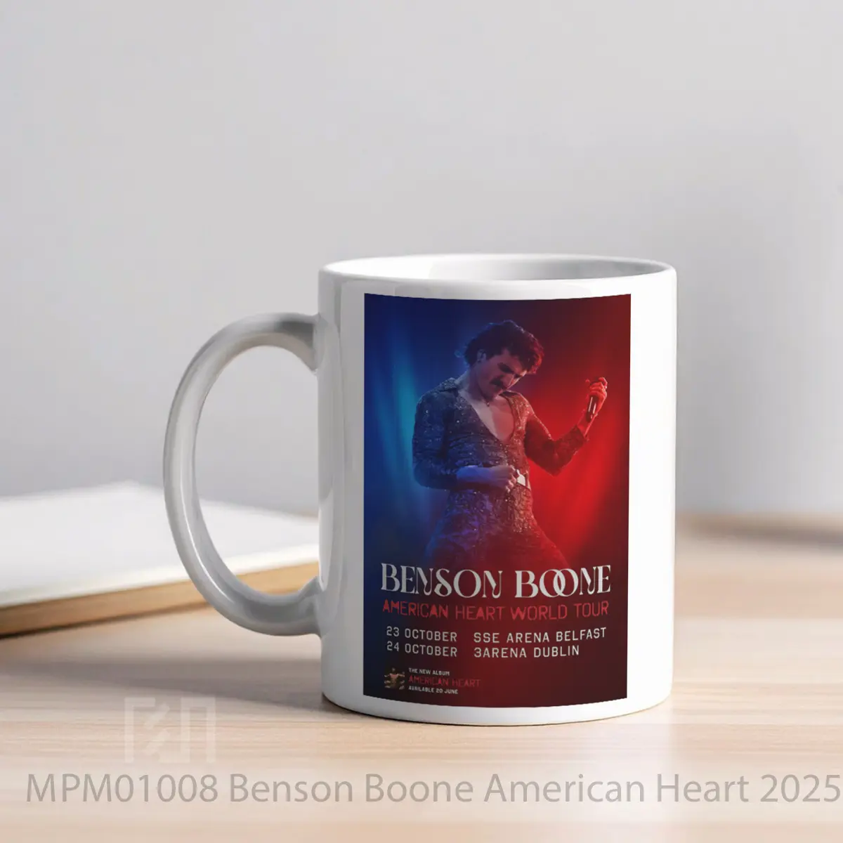 Mug Benson Boone American Heart 2025 Ireland Tour Belfast MPM01008 - All-side / Desain