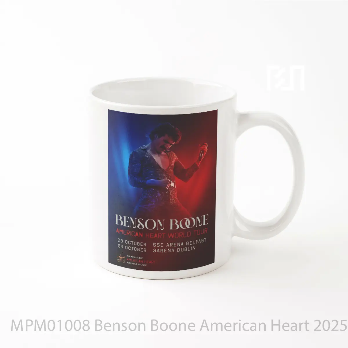 Mug Benson Boone American Heart 2025 Ireland Tour Belfast MPM01008