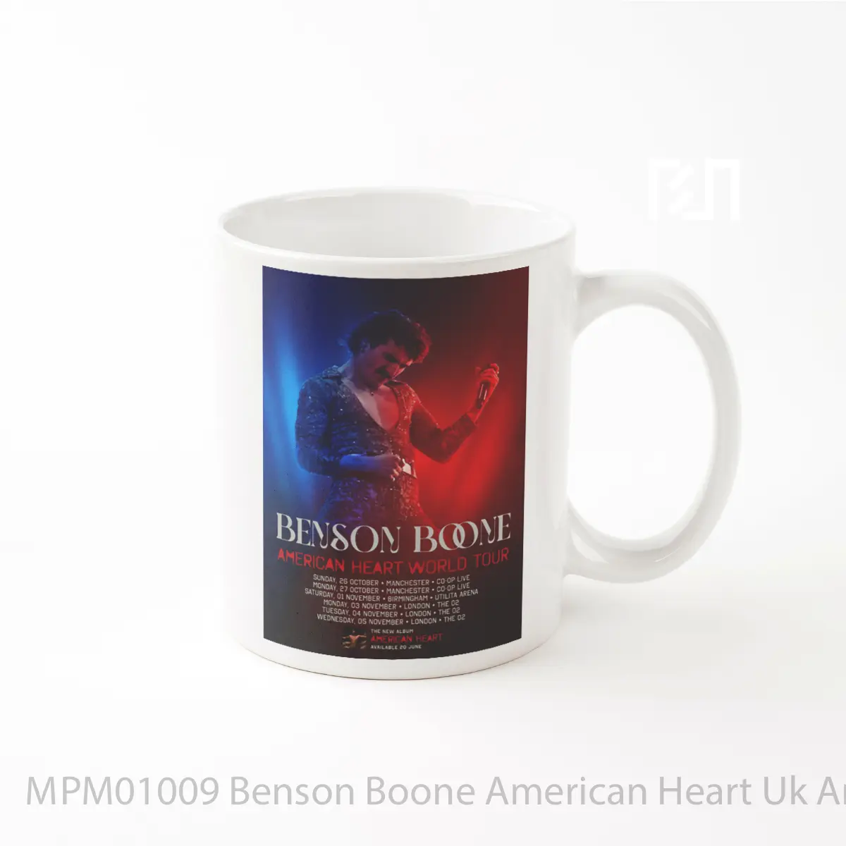 Mug Benson Boone American Heart Uk Arena Tour 2025 MPM01009