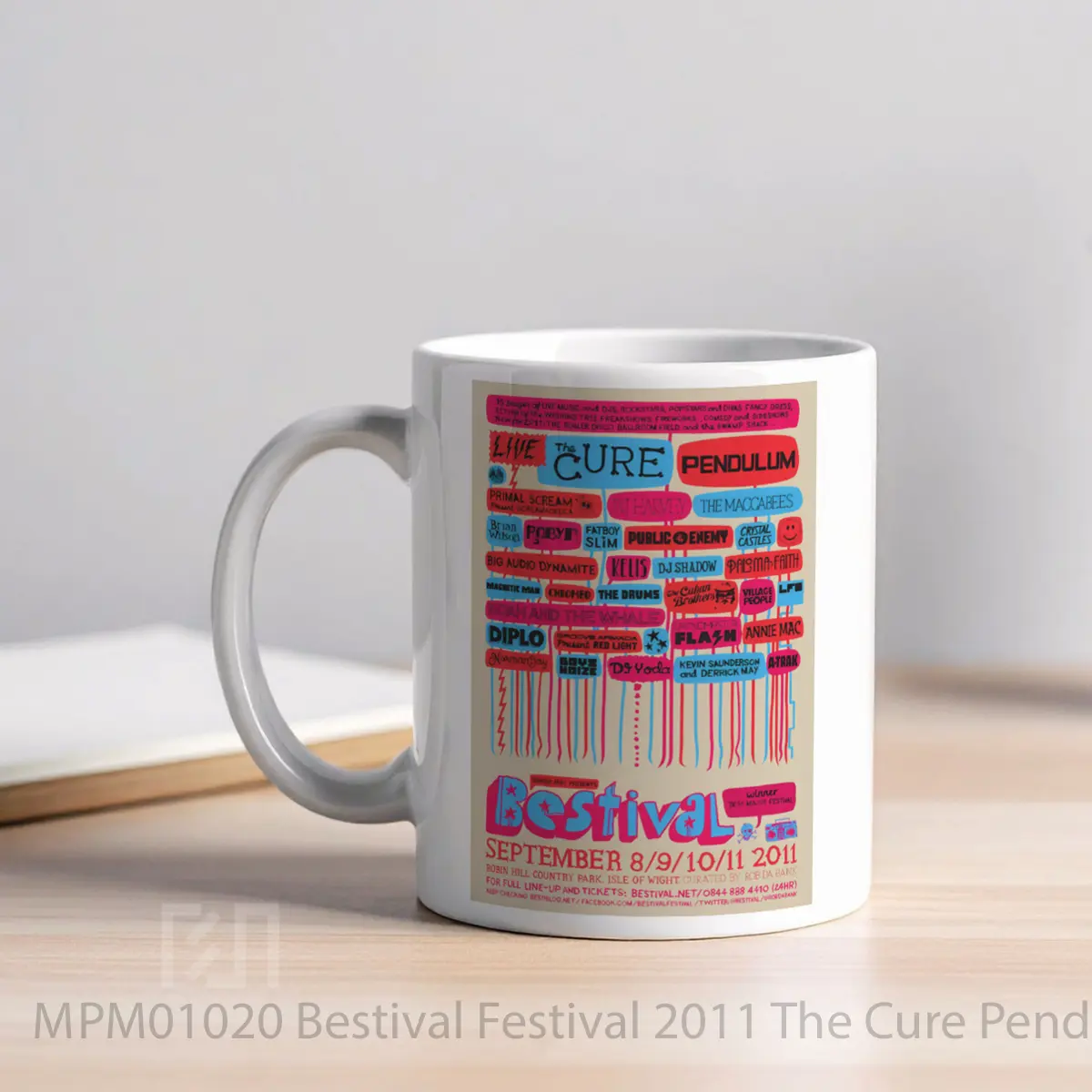 Mug Bestival Festival 2011 The Cure Pendulum Primal Scream MPM01020 - All-side / Desain