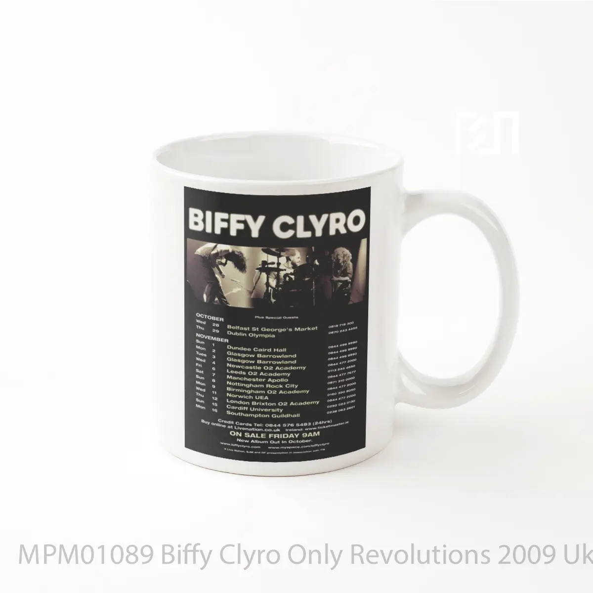 Mug Biffy Clyro Only Revolutions 2009 Uk Ireland Tour MPM01089