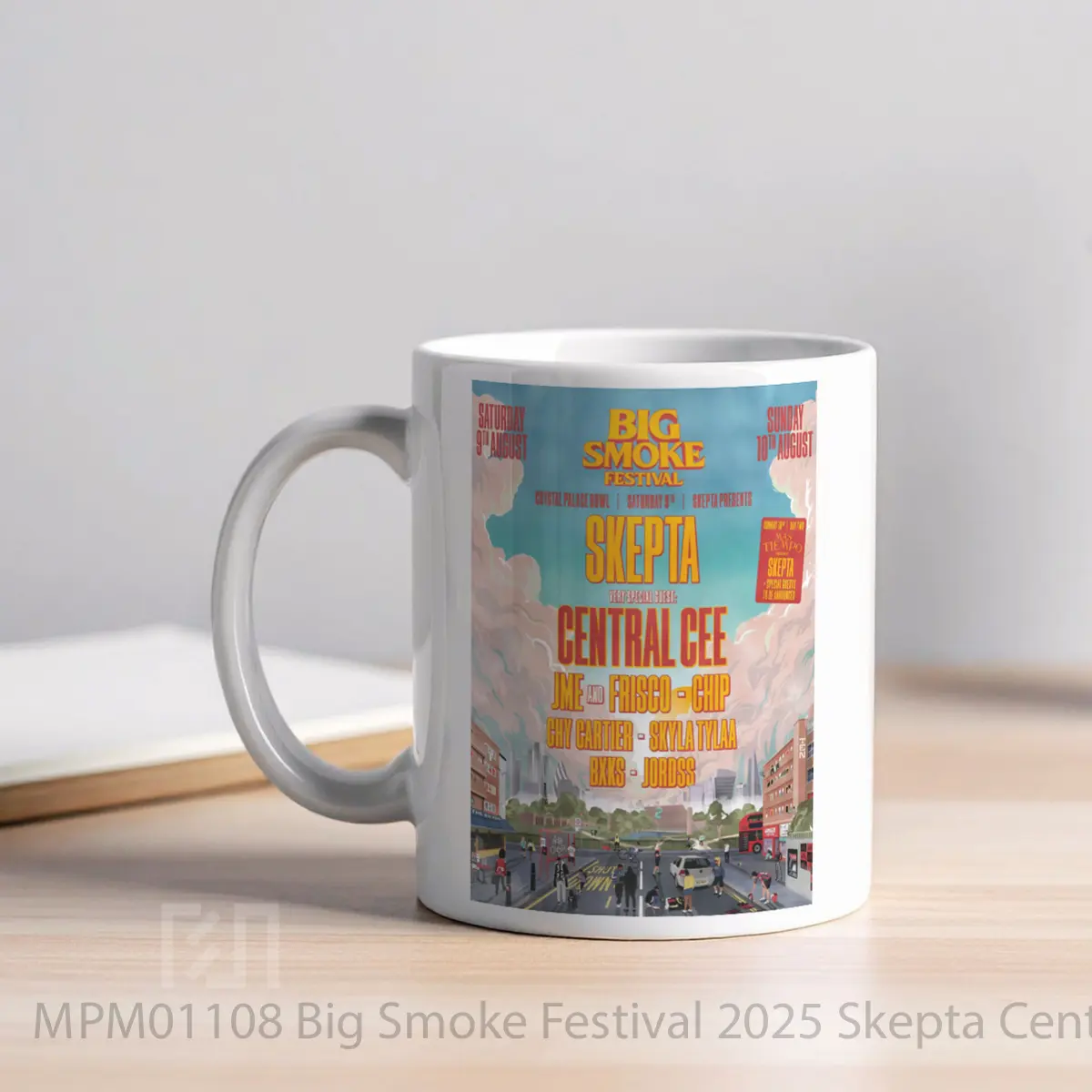 Mug Big Smoke Festival 2025 Skepta Central Cee London Crystal Palace Park MPM01108 - All-side / Desain