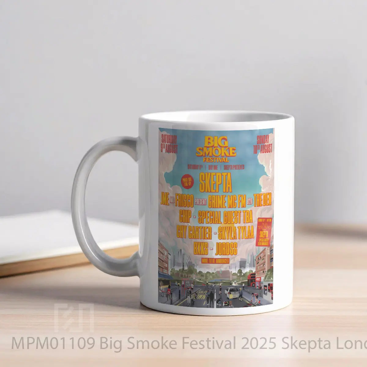 Mug Big Smoke Festival 2025 Skepta London Crystal Pala MPM01109 - All-side / Desain