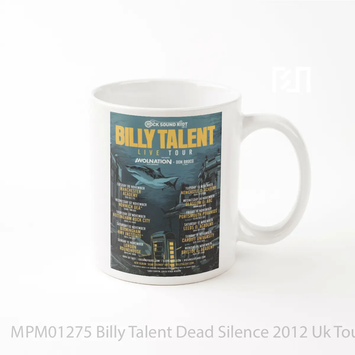 Mug Billy Talent Dead Silence 2012 Uk Tour MPM01275