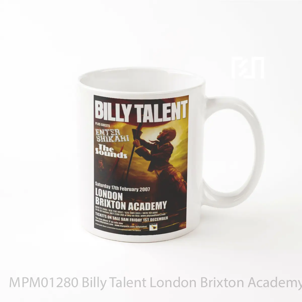 Mug Billy Talent London Brixton Academy 2007 Iii Uk To MPM01280