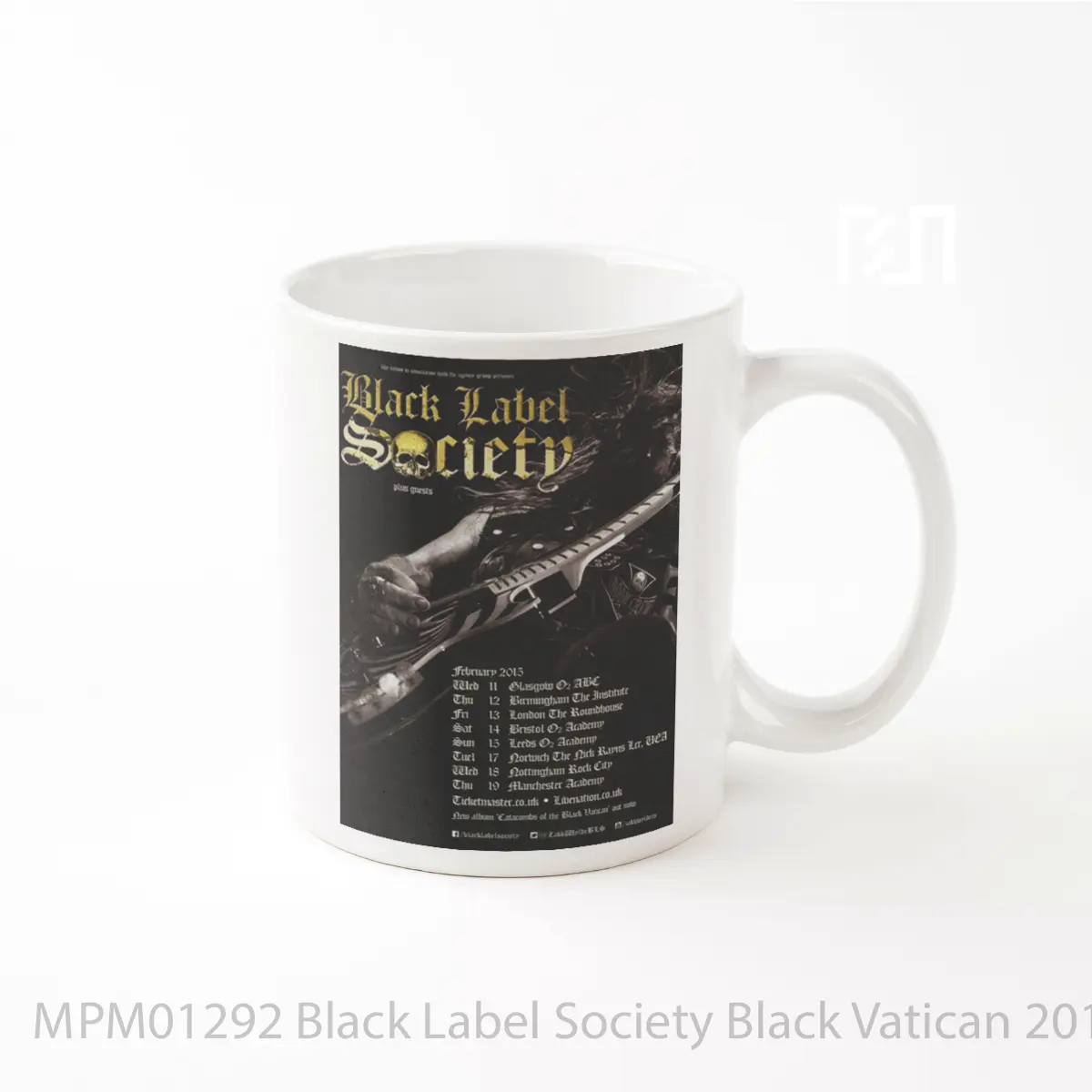 Mug Black Label Society Black Vatican 2015 Uk Tour Pos MPM01292
