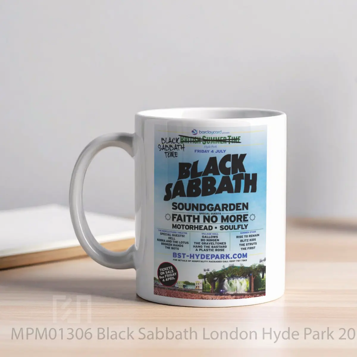Mug Black Sabbath London Hyde Park 2014 MPM01306 - All-side / Desain