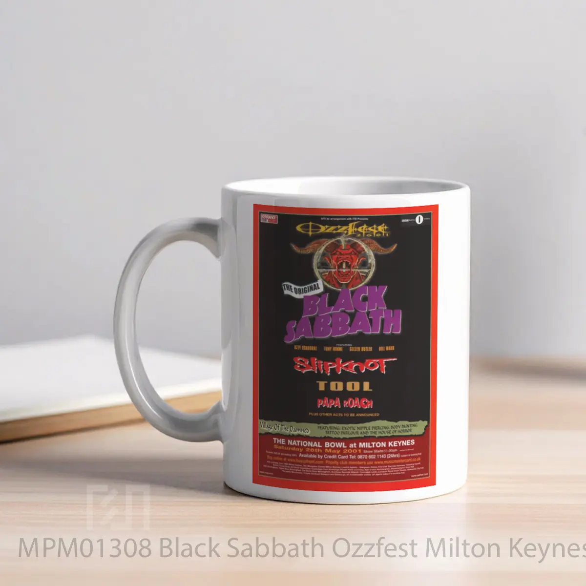 Mug Black Sabbath Ozzfest Milton Keynes Bowl 2001 MPM01308 - All-side / Desain