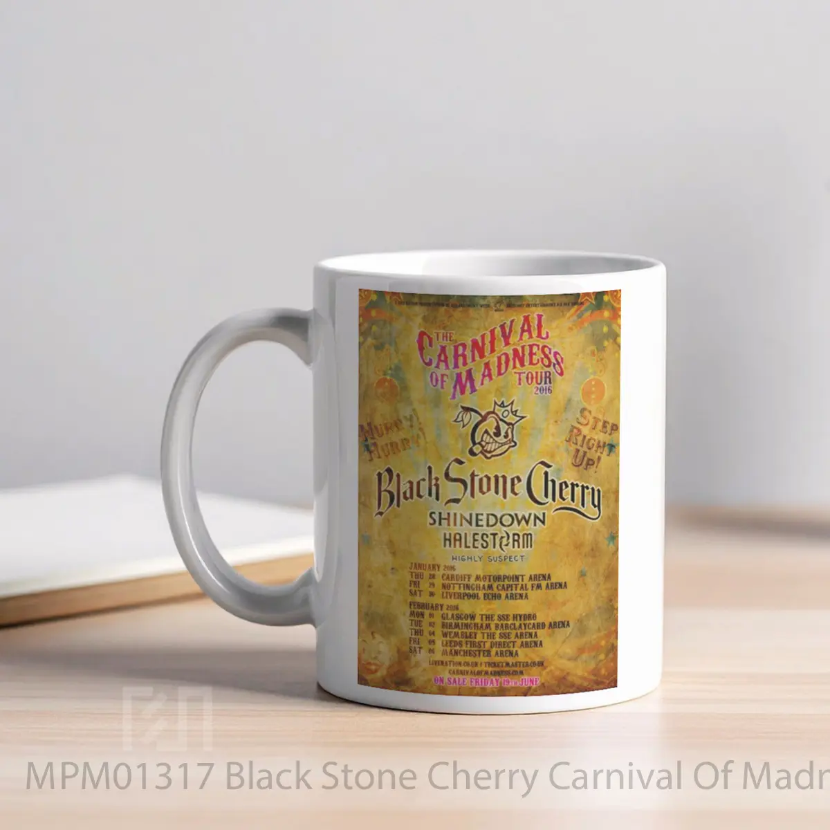 Mug Black Stone Cherry Carnival Of Madness Tour 2016 MPM01317 - All-side / Desain