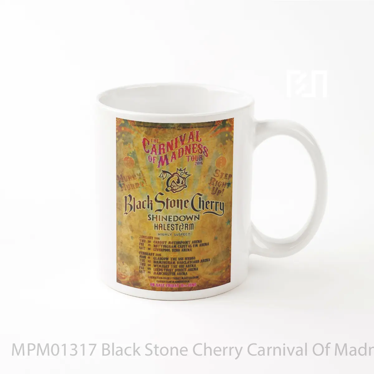 Mug Black Stone Cherry Carnival Of Madness Tour 2016 MPM01317