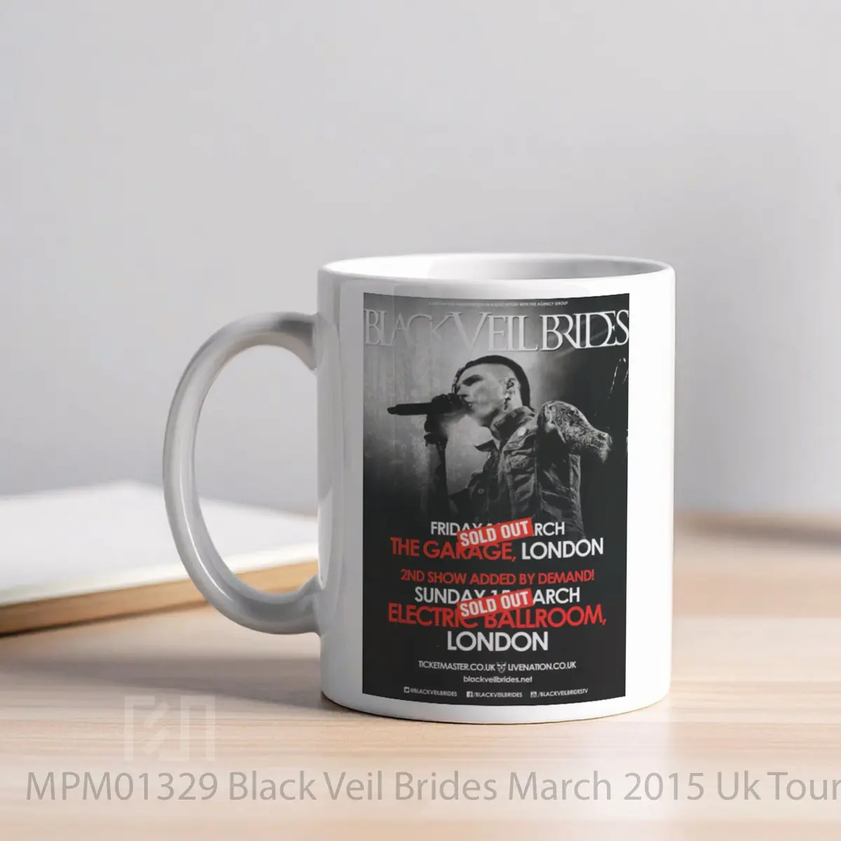 Mug Black Veil Brides March 2015 Uk Tour London Garage MPM01329 - All-side / Desain