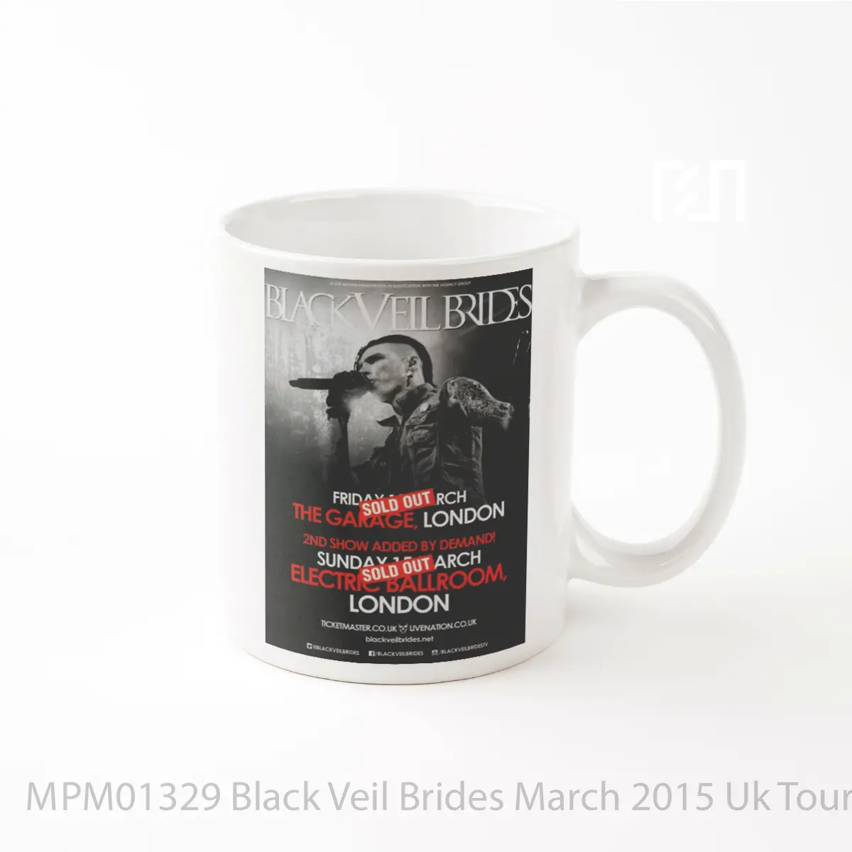 Mug Black Veil Brides March 2015 Uk Tour London Garage MPM01329