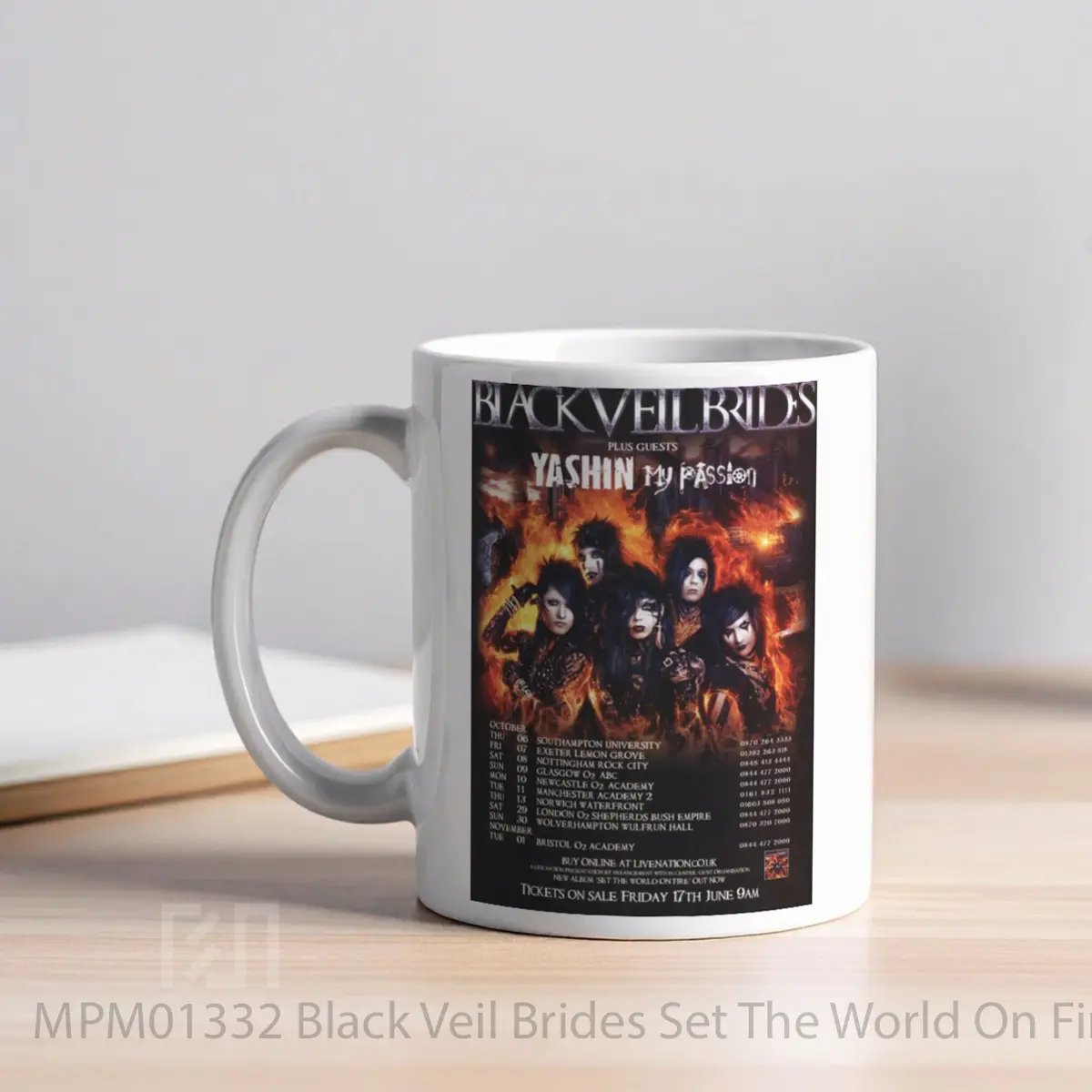 Mug Black Veil Brides Set The World On Fire 2011 Uk To 1 MPM01332 - All-side / Desain
