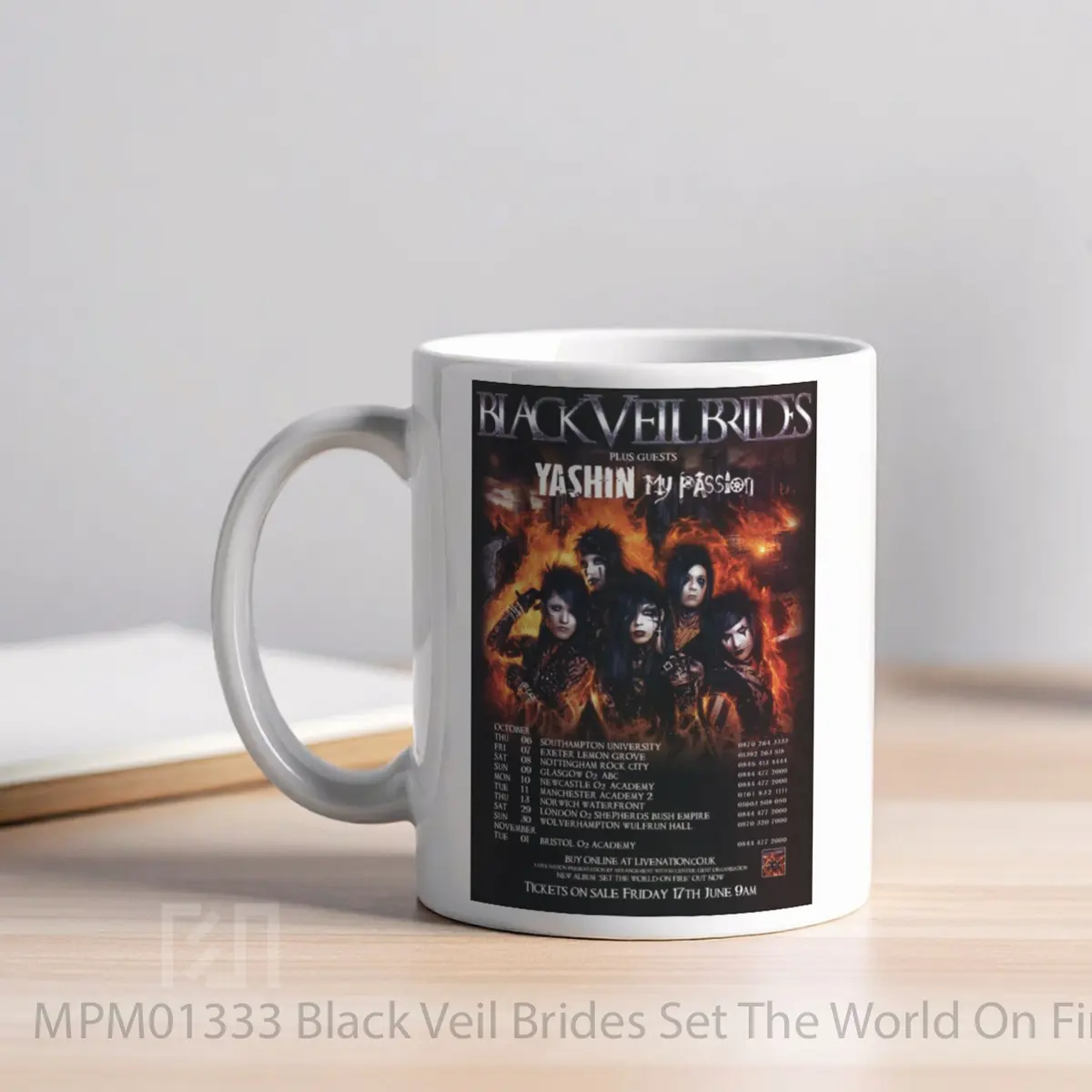 Mug Black Veil Brides Set The World On Fire 2011 Uk To MPM01333 - All-side / Desain