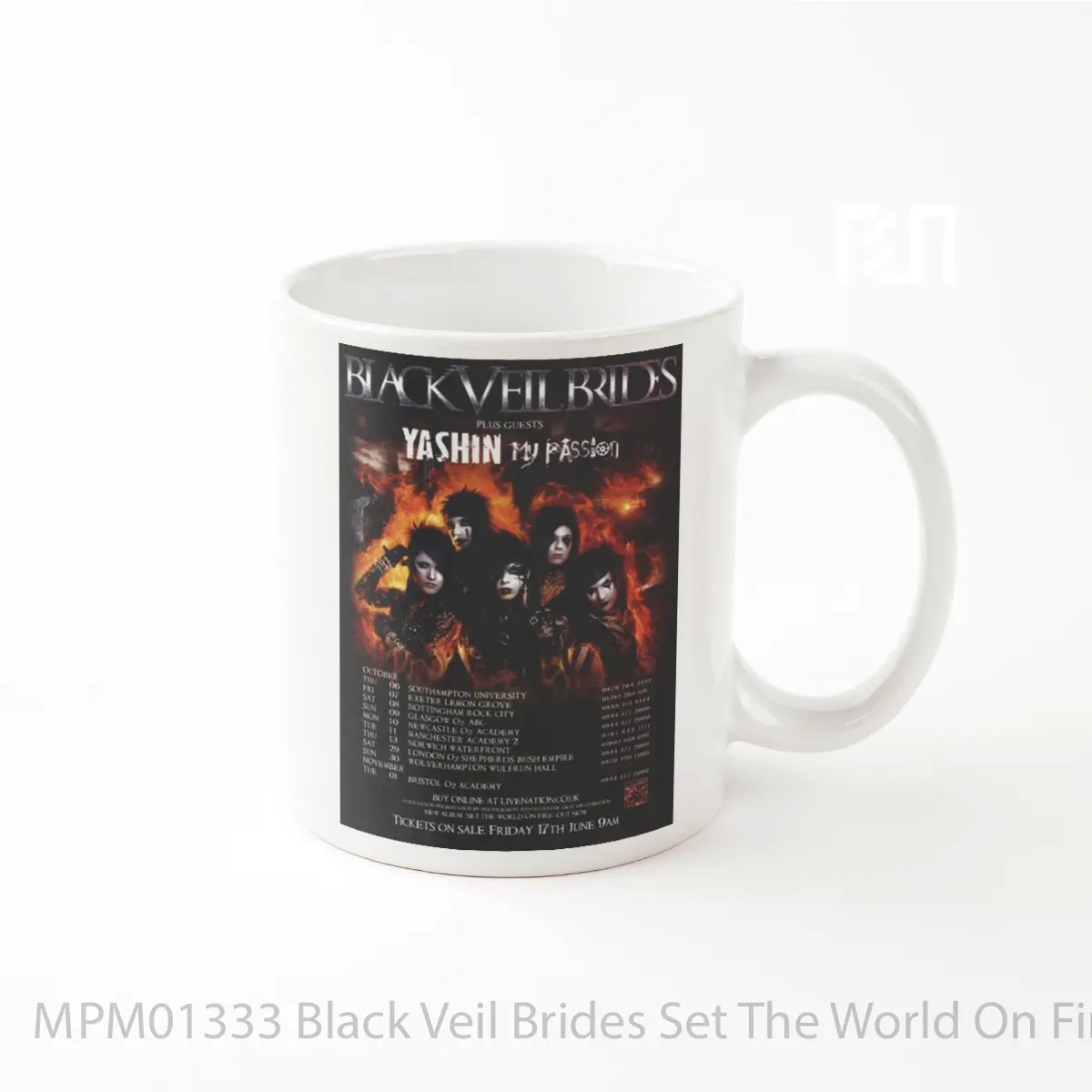 Mug Black Veil Brides Set The World On Fire 2011 Uk To MPM01333