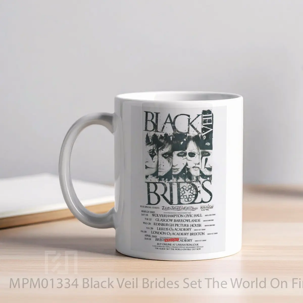 Mug Black Veil Brides Set The World On Fire 2012 Uk Tour MPM01334 - All-side / Desain