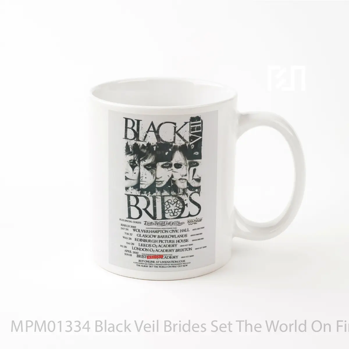 Mug Black Veil Brides Set The World On Fire 2012 Uk Tour MPM01334